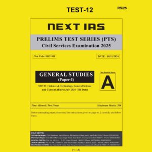 NEXTIAS 2025 TEST-12 2025 FINAL (ENGLISH) {BLACK AND WHITE}