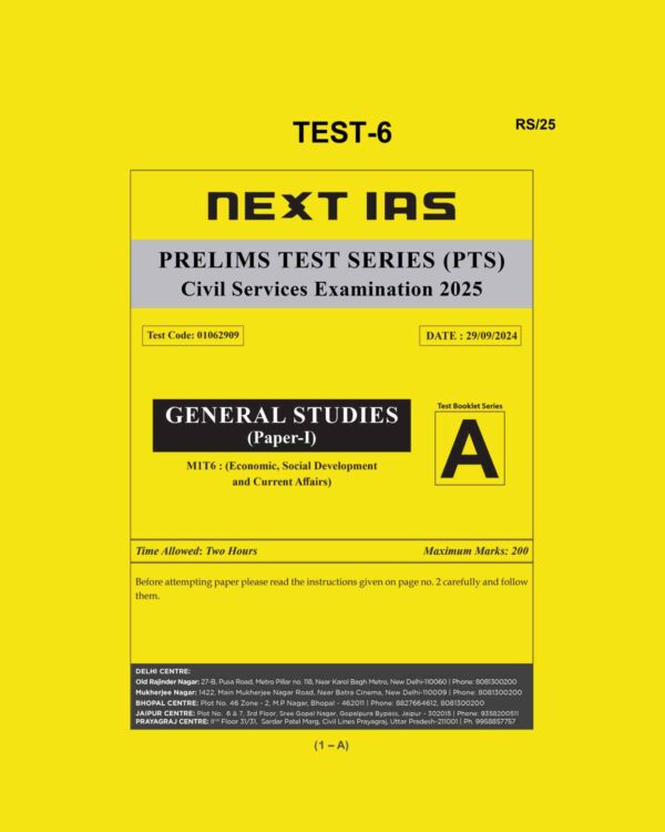NEXTIAS 2025 TEST-6 2025 FINAL (ENGLISH) {BLACK AND WHITE}