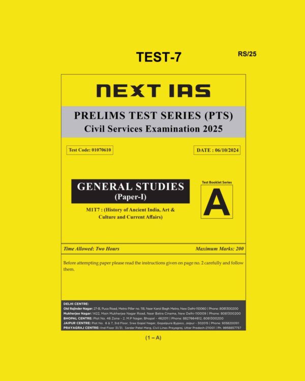 NEXTIAS 2025 TEST-7 2025 FINAL (ENGLISH) {BLACK AND WHITE}