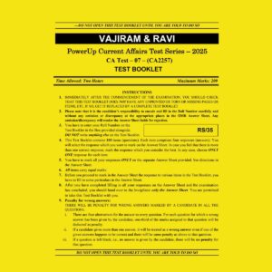 VAJIRAM AND RAVI 2025 CURRENT AFFAIRS TEST-7 (CA-2257) 2025 FINAL (ENGLISH) {BLACK AND WHITE}