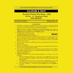 VAJIRAM & RAVI 2025 TEST 16 (ECONOMICS) (V4426) 2025 FINAL (ENGLISH) {BLACK AND WHITE}