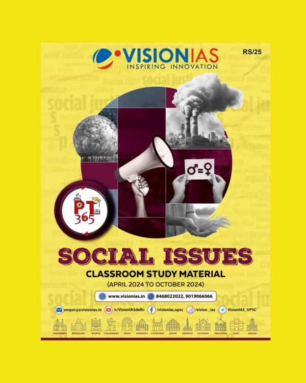VISION IAS HINDI PT 365 2025 SOCIAL ISSUE (APRIL 2024 TO OCTOBER 2024) 2025 FINAL (ENGLISH) {BLACK AND WHITE}