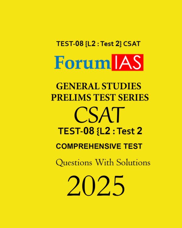 FORUMIAS 2025 TEST-8 (L2 TEST-2) 2025 FINAL (COMPREHENSIVE TEST) (ENGLISH) {BLACK AND WHITE}