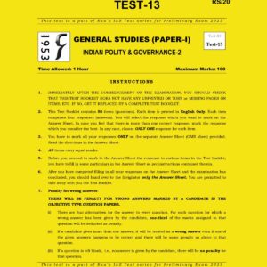 RAU,S IAS 2025 TEST-13 INDIAN POLITY & GOVERNANCE-2 2025 FINAL (ENGLISH) {BLACK AND WHITE}