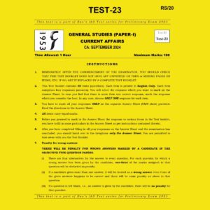 RAU,S IAS 2025 TEST-23(CA-SEP2024) 2025 FINAL (ENGLISH) {BLACK AND WHITE}