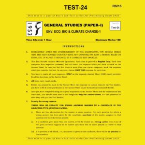 RAU,S IAS 2025 TEST-24 ENVIRONMENT & ECOLOGY-1 2025 FINAL (ENGLISH) {BLACK AND WHITE}