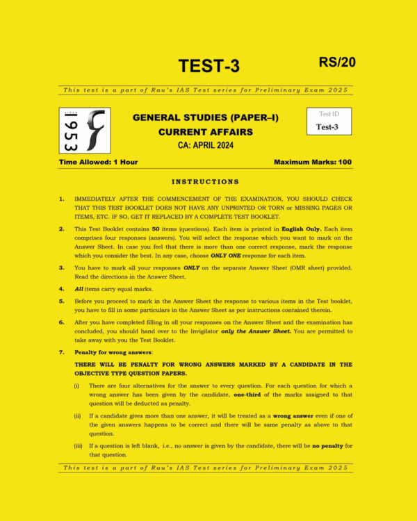RAU,S IAS 2025 TEST-3 (CA-APRIL2024) 2025 FINAL (ENGLISH) {BLACK AND WHITE}