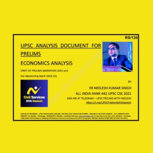 TOPPERS NOTES NEELESH KUMAR SINGH UPSC PRELIMS ANALYSIS ECONOMY 2025 FINAL (ENGLISH) {BLACK AND WHITE}