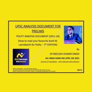 TOPPERS NOTES NEELESH KUMAR SINGH UPSC PRELIMS ANALYSIS POLITY 2025 FINAL (ENGLISH) {BLACK AND WHITE}