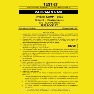 VAJIRAM & RAVI 2025 CAMP TEST-27 ENVIRONMENT -6 2025 FINAL (ENGLISH) {BLACK AND WHITE}
