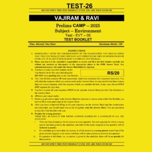 VAJIRAM & RAVI 2025 CAMP TEST-26 ENVIRONMENT -5 2025 FINAL (ENGLISH) {BLACK AND WHITE}
