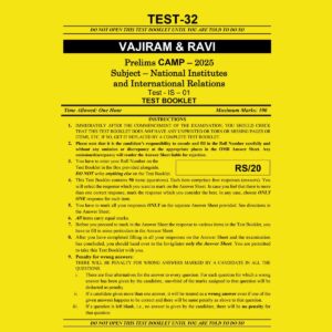 VAJIRAM & RAVI 2025 CAMP TEST-32 INTERNATIONAL RELATIONS-01 2025 FINAL (ENGLISH) {BLACK AND WHITE}