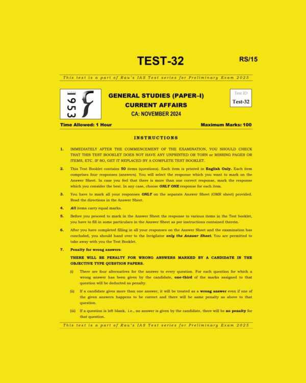 RAU,IAS 2025 TEST-32(CA-NOV2024) 2025 FINAL (ENGLISH) {BLACK AND WHITE}