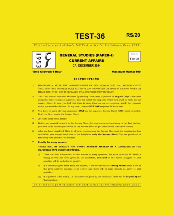 RAU,IAS 2025 TEST-36(CA-DEC2024) 2025 FINAL (ENGLISH) {BLACK AND WHITE}