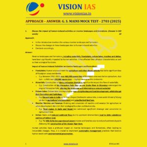 VISION IAS 2025 TEST-13 2703 MODEL ANSWER 2025 FINAL (ENGLISH) {BLACK AND WHITE}