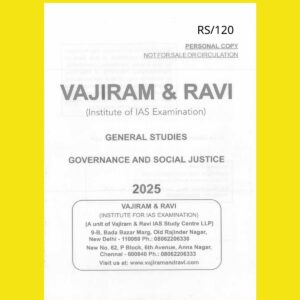 VAJIRAM AND RAVI 2025 PRINTED GOVERNANCE AND SOCIAL JUSTICE FINAL (ENGLISH) {BLACK AND WHITE}