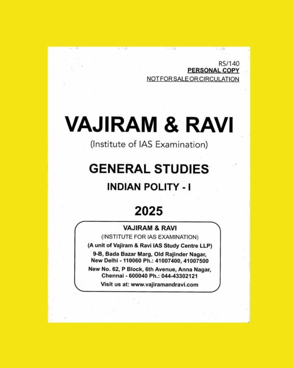 VAJIRAM AND RAVI 2025 PRINTED INDIAN POLITY PART-1 FINAL (ENGLISH) {BLACK AND WHITE}