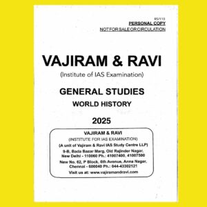 VAJIRAM AND RAVI 2025 PRINTED WORLD HISTORY FINAL (ENGLISH) {BLACK AND WHITE}