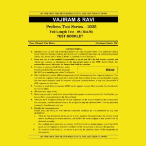 VAJIRAM & RAVI 2025 TEST-27 FULL TEST-8 (R4438) 2025 FINAL (ENGLISH) {BLACK AND WHITE}