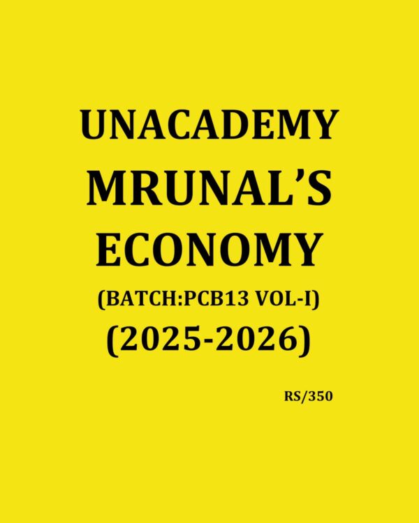 MRUNAL ECONOMY 2025 PCB13 VOL-I & VOL-2 2025-2026 FINAL (ENGLISH) {BLACK AND WHITE} GROUPED