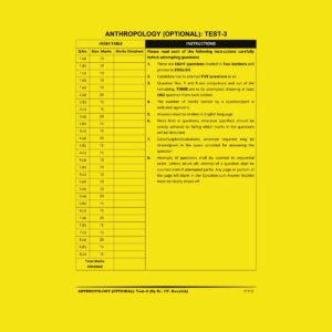 DRISTHI IAS 2025 QCA ANTHROPOLOGY TEST-3 2025 FINAL QCA (ENGLISH) {BLACK AND WHITE}