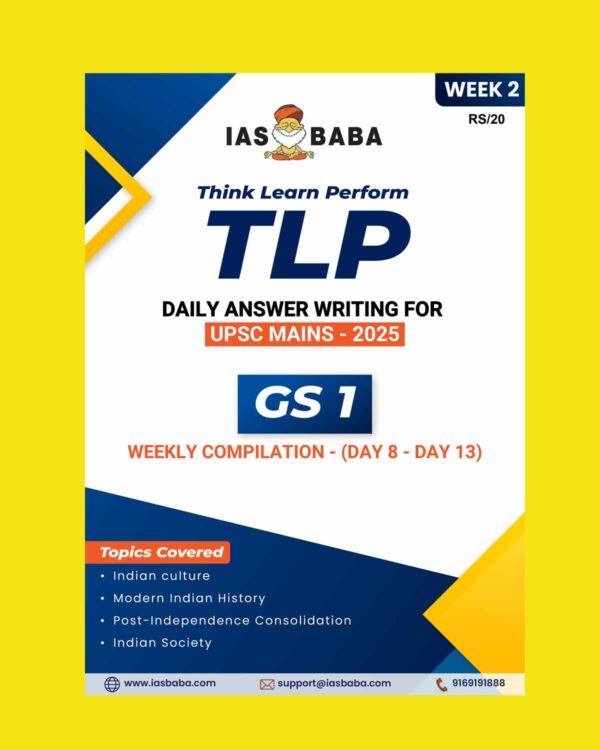 IAS BABA 2025 MAINS TLP PHASE-1(DAY 8 TO DAY 13 ) GS-1 2025 FINAL (ENGLISH) {BLACK AND WHITE}