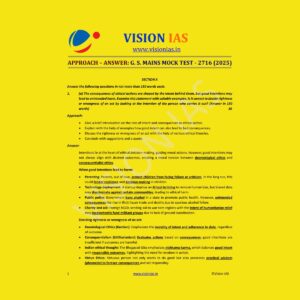 VISION IAS 2025 MODEL ANSWERS TEST-26 2716 MODEL ANSWER 2025 FINAL (ENGLISH) {BLACK AND WHITE}
