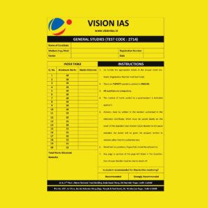 VISION IAS 2025 QUESTION CUM ANSWER BOOKLETS TEST-24 2714 ANSWERS BOOKLET 2025 FINAL (ENGLISH) {BLACK AND WHITE}