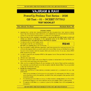 VAJIRAM& RAVI 2026 TEST-1 NCERT (V7701) 2026 FINAL (ENGLISH) {BLACK AND WHITE}