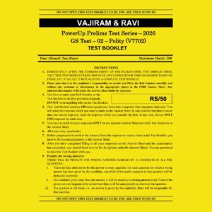 VAJIRAM& RAVI 2026 TEST-2 POLITY (V7702)2026 FINAL (ENGLISH) {BLACK AND WHITE}
