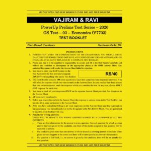 VAJIRAM& RAVI 2026 TEST-3 ECONOMICS (V7703) 2026 FINAL (ENGLISH) {BLACK AND WHITE}