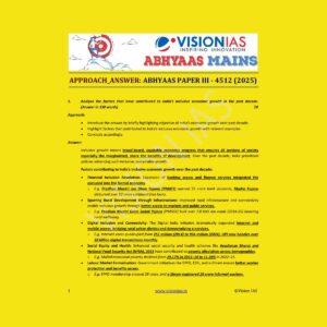 VISION IAS 2025 ABHYAAS MODEL ANSWERS GS-3(4512) 2025 FINAL (ENGLISH) {BLACK AND WHITE}