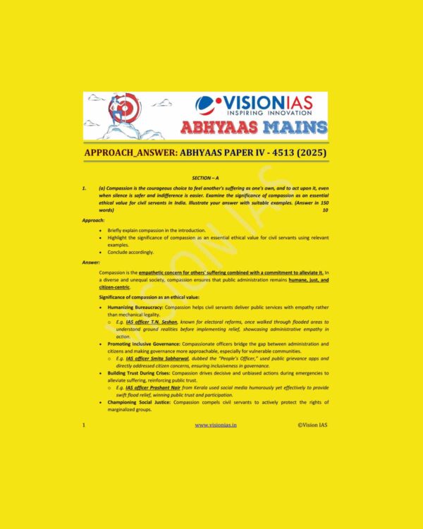 VISION IAS 2025 ABHYAAS MODEL ANSWERS GS-4(4513) 2025 FINAL (ENGLISH) {BLACK AND WHITE}