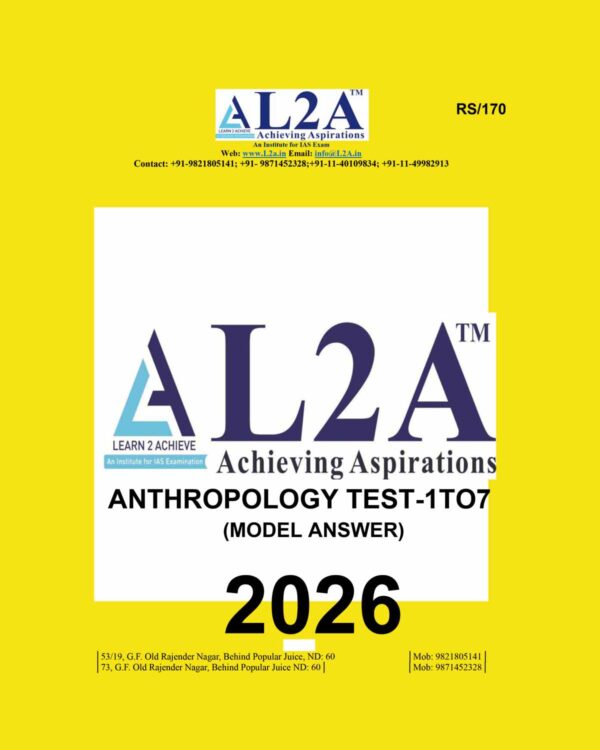 ANTHROPOLOGY L2A 2026 MODEL ANSWERS TEST-1TO7 2026 FINAL MODEL ANSWER (ENGLISH) {BLACK AND WHITE}