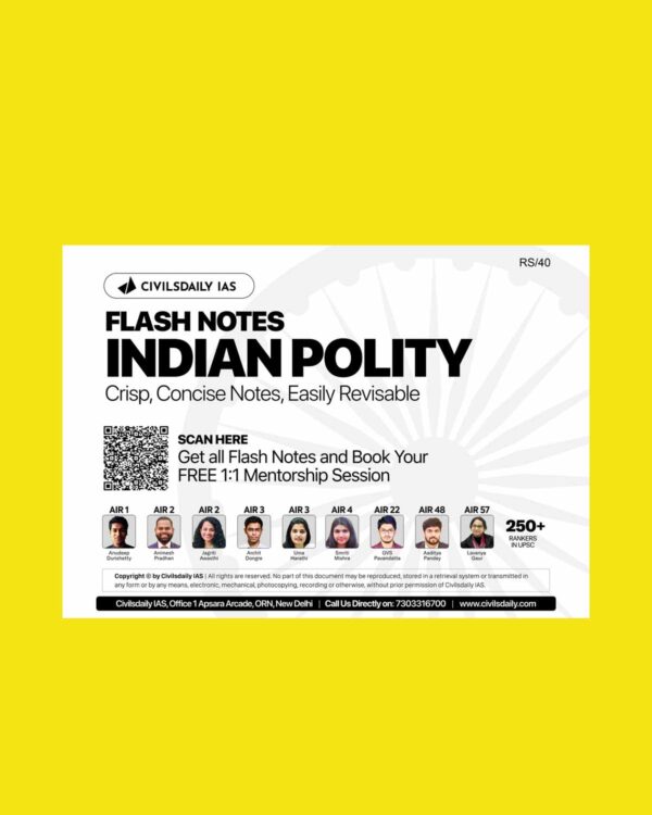 CIVIL DAILY IAS FLASH NOTES 2026 POLITY 2026 FINAL (ENGLISH) {BLACK AND WHITE}