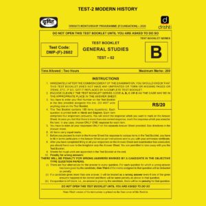 DRISHTI IAS 2026 TEST 2 ENG (2026) FINAL (MODERN HISTORY) (ENGLISH) {BLACK AND WHITE}