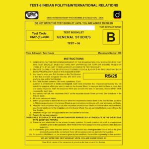 DRISHTI IAS 2026 TEST 6 ENG (2026) FINAL(INDIAN POLITY&INTERNATIONAL RELATIONS) (ENGLISH) {BLACK AND WHITE}