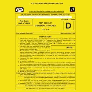 DRISHTI IAS 2026 TEST 8 ENG (2026) FINAL (ECONOMICS AND SCIENCE & TECHNOLOGY) (ENGLISH) {BLACK AND WHITE}