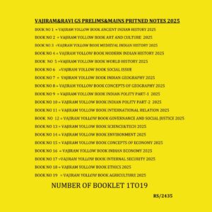 VAJIRAM AND RAVI 2025 YELLOW BOOK PRINTED NOTES MATIRAL2025 FINAL(NUMBER OF BOOKLET-1TO19) (ENGLISH) {BLACK AND WHITE}