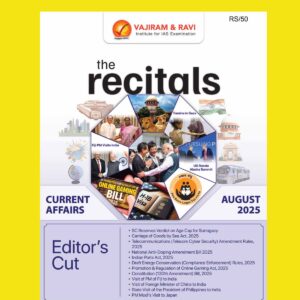 VAJIRAM & RAVI CURRENT AFFAIRS 2025 AUGUST 2025 FINAL (ENGLISH) {BLACK AND WHITE}