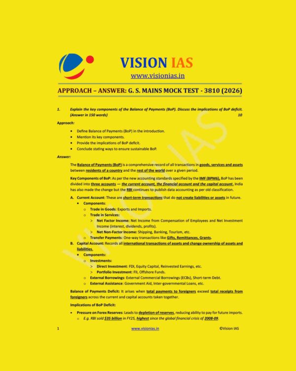 VISION IAS 2026 MODEL ANSWERS TEST-4 (3810) MODEL ANSWER 2026 FINAL (ENGLISH) {BLACK AND WHITE}