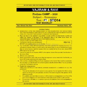 VAJIRAM & RAVI 2026 CAMP TEST-9 TO 14 ECONOMICS 2026 FINAL (ENGLISH) {BLACK AND WHITE}