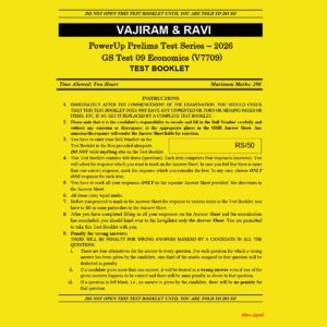 VAJIRAM & RAVI 2026 TEST-9 ECONOMICS (V7709) 2026 FINAL (ENGLISH) {BLACK AND WHITE}