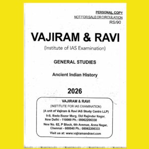 VAJIRAM & RAVI YOLLOW BOOK PRINTED NOTES 2026 ANCIENT HISTORY 2026 FINAL (ENGLISH) {BLACK AND WHITE}