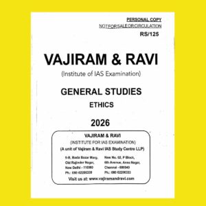 VAJIRAM & RAVI YOLLOW BOOK PRINTED NOTES 2026 ETHICS 2026 FINAL (ENGLISH) {BLACK AND WHITE}