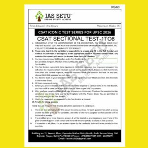 IAS SETU 2026 SECTIONAL TEST-1 TO 8 2026 FINAL (ENGLISH) {BLACK AND WHITE}
