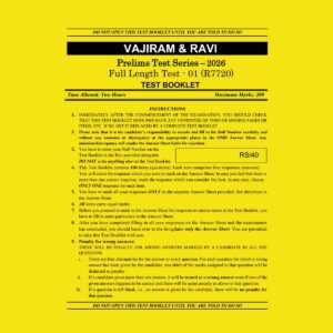 VAJIRAM & RAVI 2026 TEST-20 FULL TEST-1 (R7720) 2026 FINAL (ENGLISH) {BLACK AND WHITE}LISH) {BLACK AND WHITE}