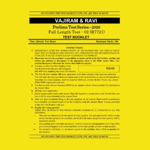 VAJIRAM & RAVI 2026 TEST-21 FULL TEST-2 (R7720) 2026 FINAL (ENGLISH) {BLACK AND WHITE}