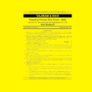 VAJIRAM & RAVI 2026 TEST-19 ENVIRONMENT & AGRICULTURE (V7719) 2026 FINAL (ENGLISH) {BLACK AND WHITE