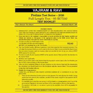 VAJIRAM & RAVI 2026 PT TEST-24 FULL TEST-5 (R7724) 2026 FINAL (ENGLISH) {BLACK AND WHITE}